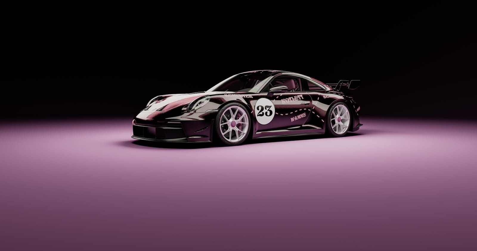 a car that is sitting in the dark